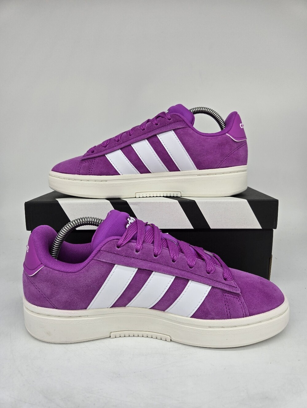 adidas Women's Grand Court Alpha JH7231 Purple Burst White Shoes Size 6 - Picture 4 of 8